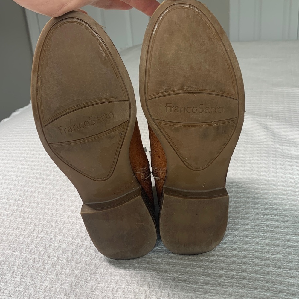 Franco Sarto brown leather ankle boots size 7.5 - Picture 6 of 9